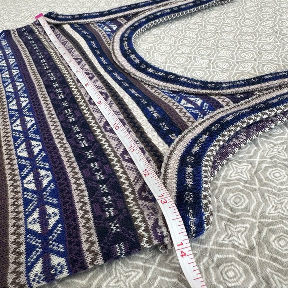 Free People Nordic Fair Isle Sweater Dress Sleeveless Wool Blend Size S - Picture 7 of 11